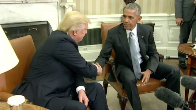 Donald Trump and President Obama at the Whitehouse, Nov 11, 2016