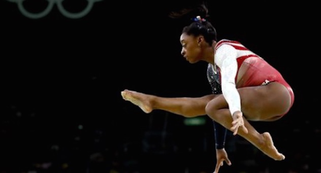 Simone Biles on the beam