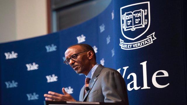 Removed Yale University's Twitter Banner with  Paul Kagame