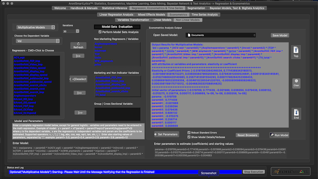 AroniSmartIntelligence NonLinearModels Run Results 2 2020