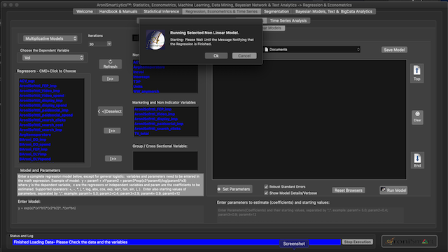 AroniSmartIntelligence NonLinearModels Running 2 2020